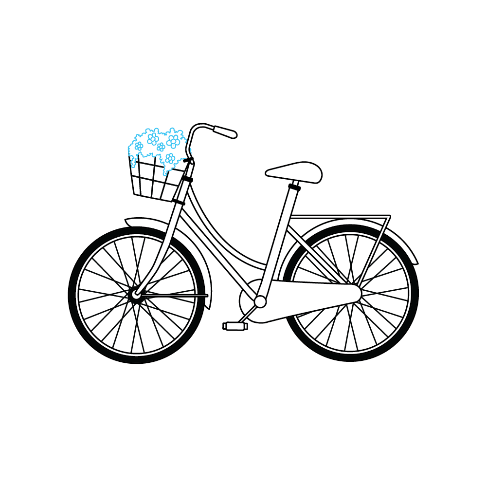 How to Draw A Bicycle Step by Step Step  8