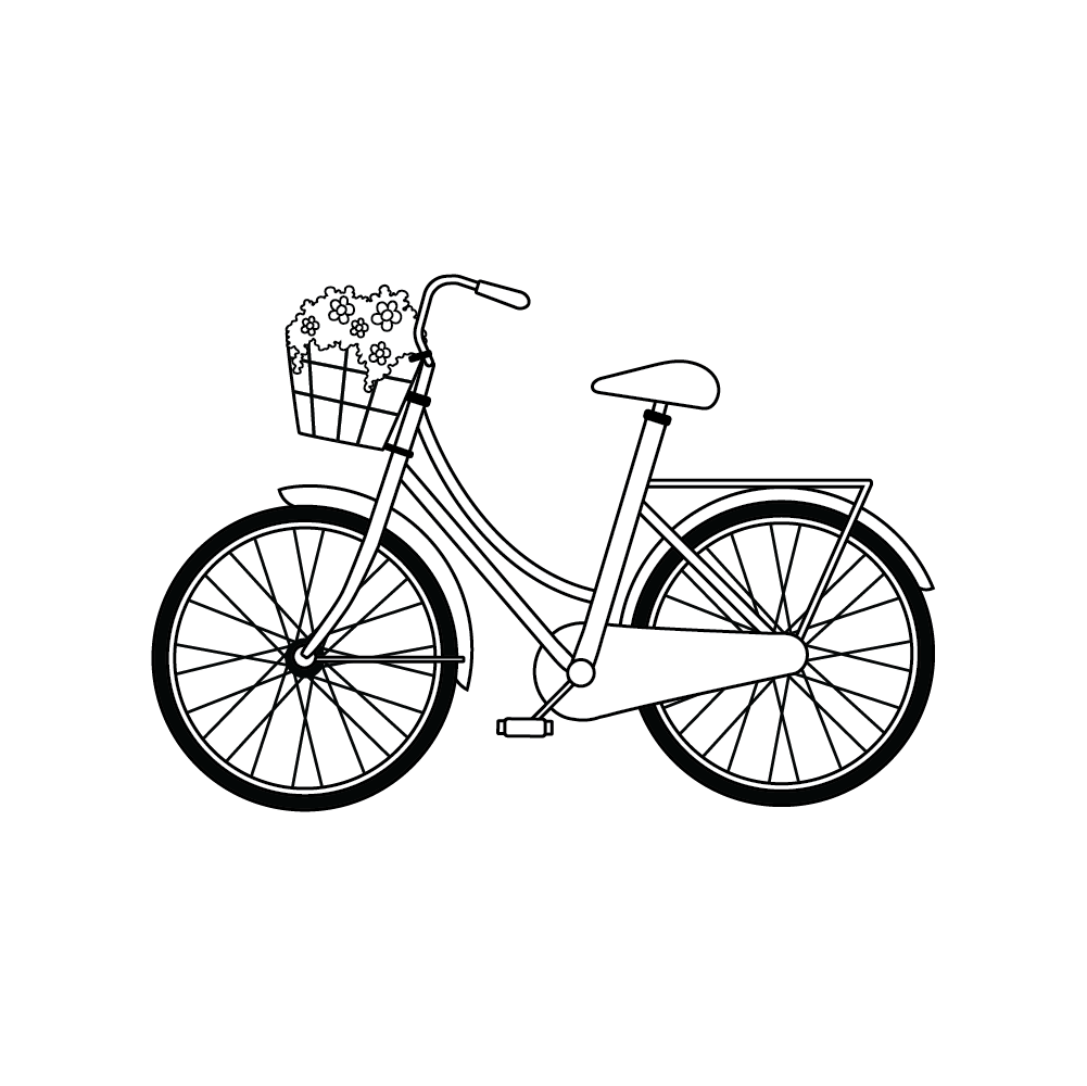 How to Draw A Bicycle Step by Step Step  9