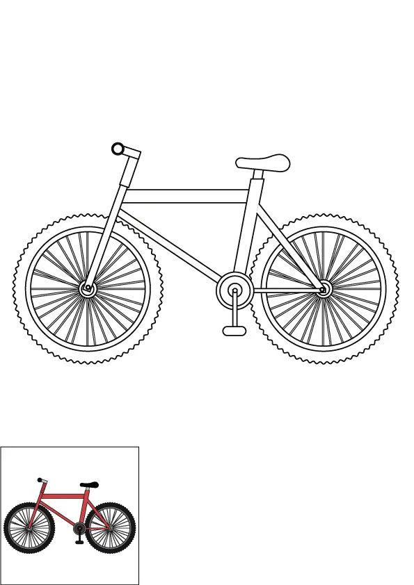 How to Draw A Bike Step by Step Printable Color