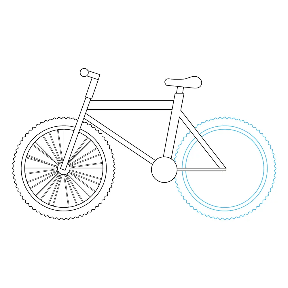 How to Draw A Bike Step by Step Step  7