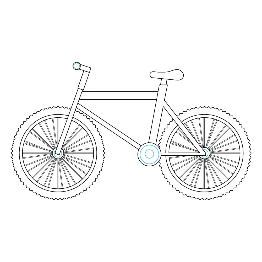 How to Draw A Bike Step by Step Step  9