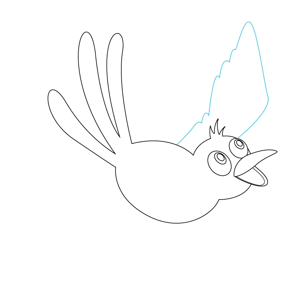 How to Draw A Bird Flying Step by Step Step  8
