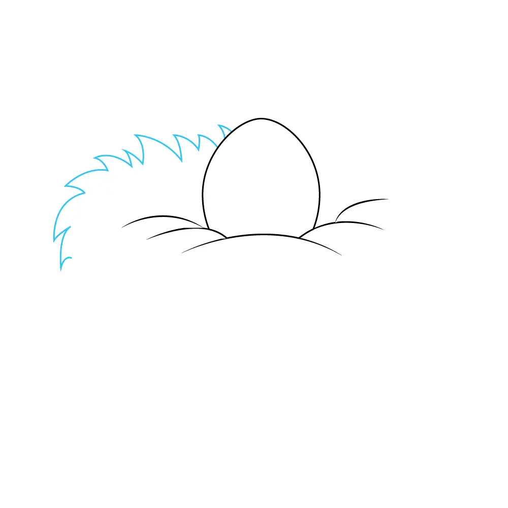 How to Draw A Bird Nest Step by Step Step  4
