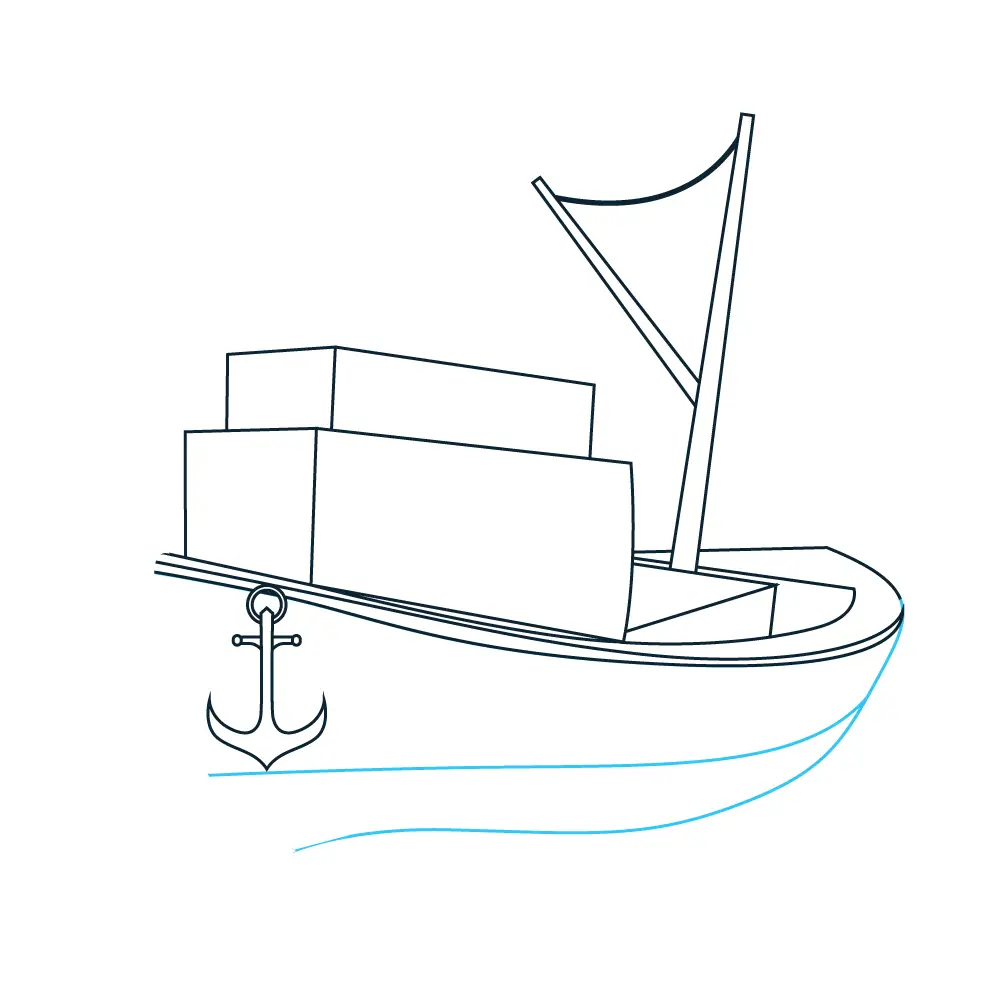 How to Draw A Boat Step by Step Step  7