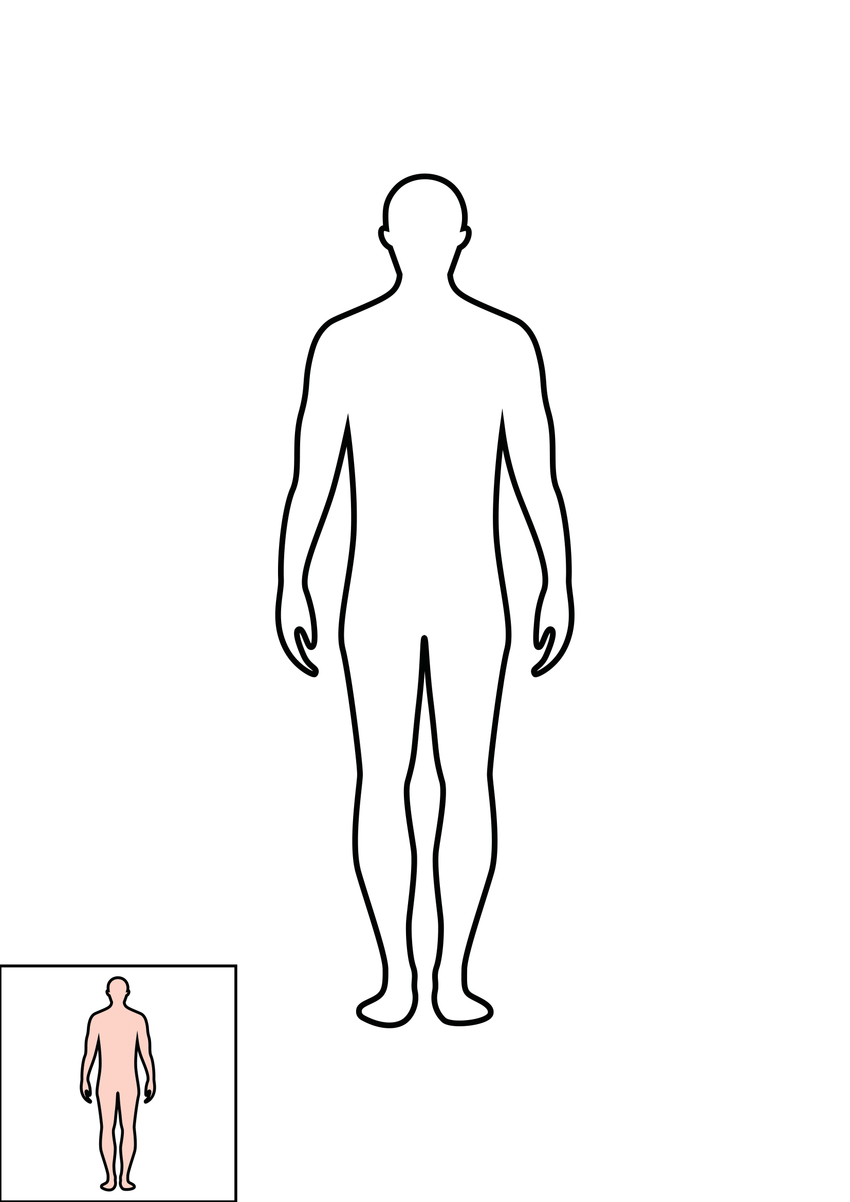 How to Draw A Body Outline Step by Step Printable Color