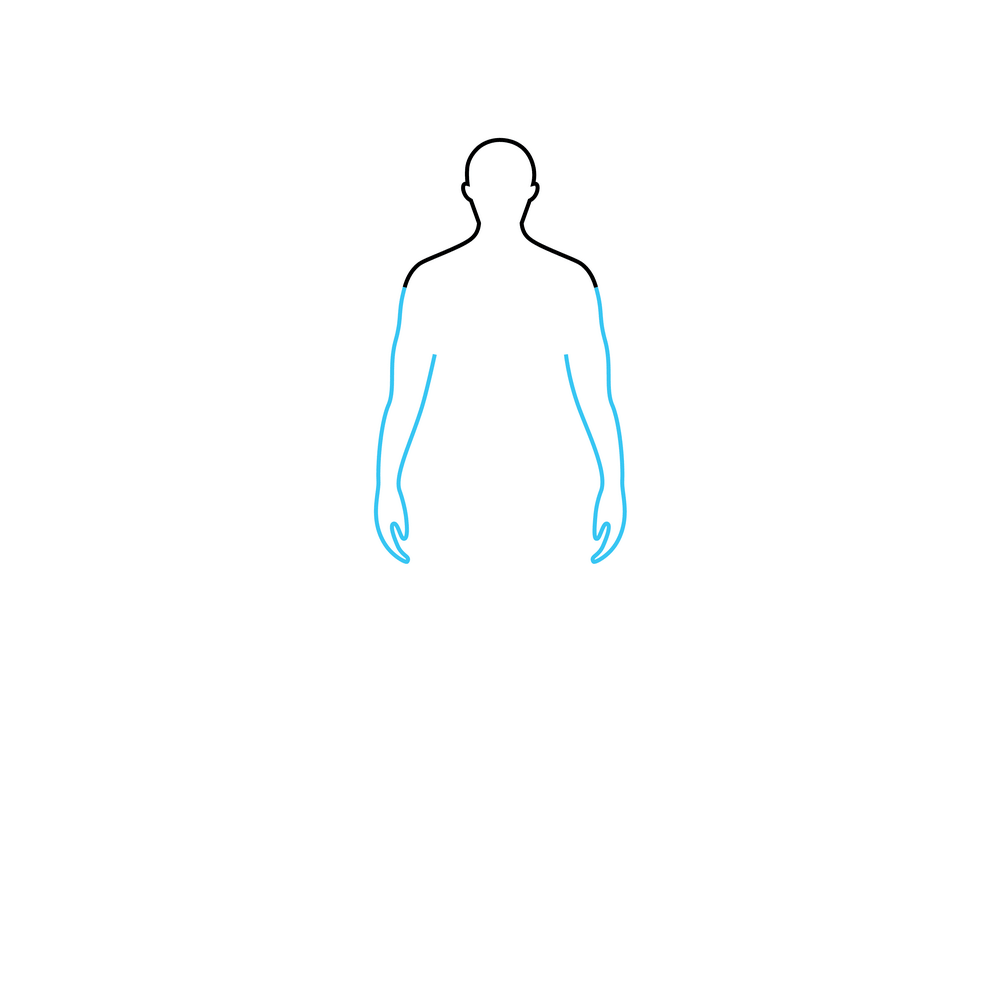 How to Draw A Body Outline Step by Step Step  3