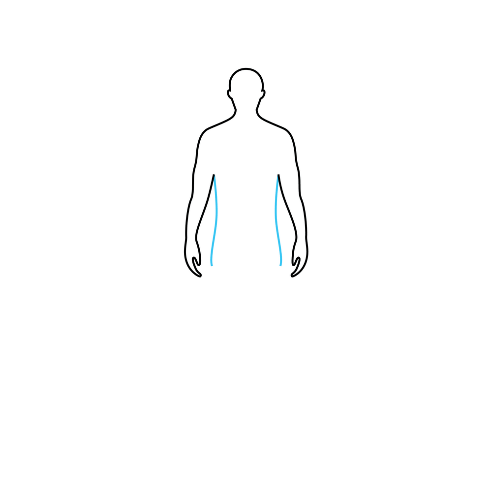 How to Draw A Body Outline Step by Step Step  4