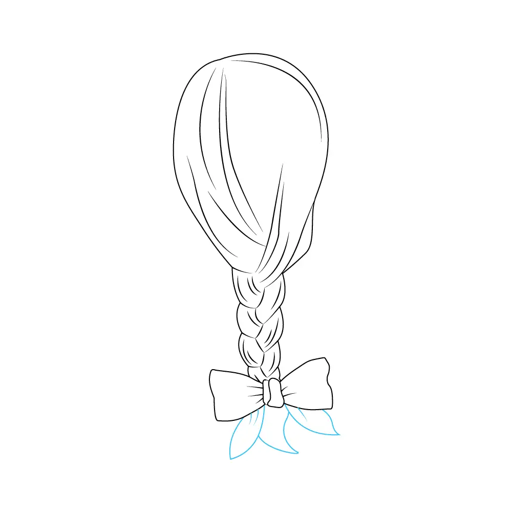 How to Draw A Braid Step by Step Step  9