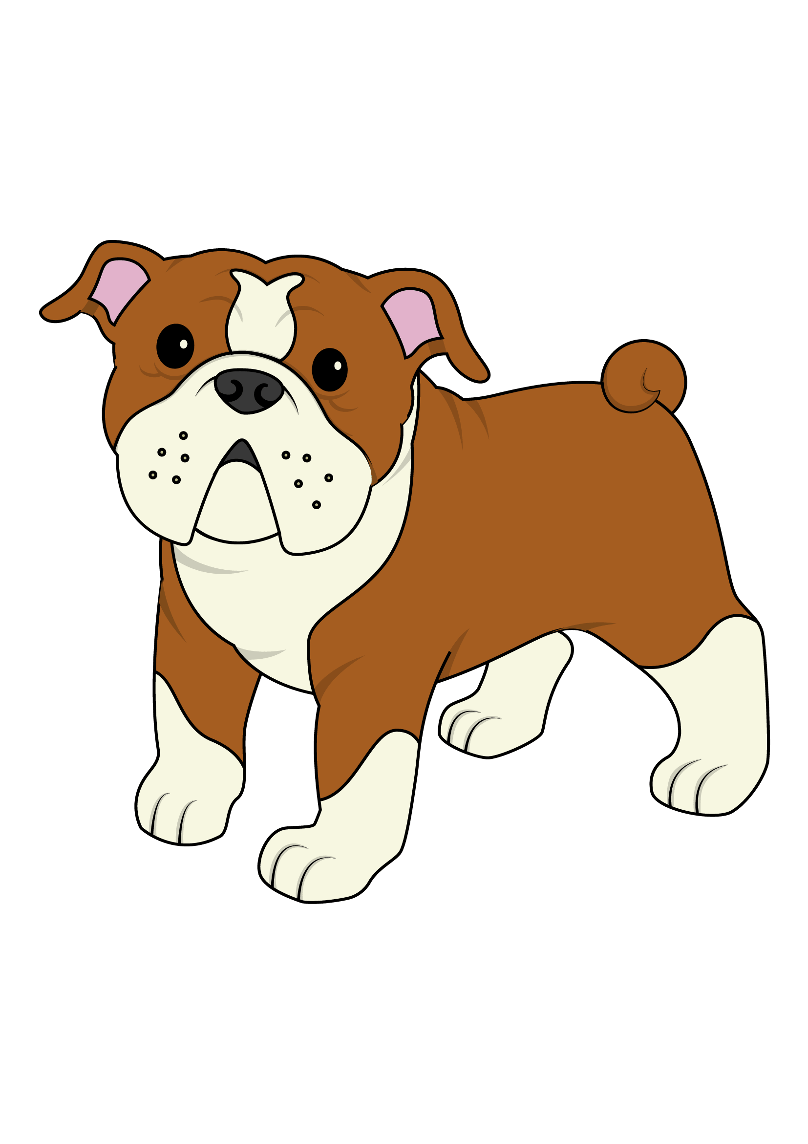 How to Draw A Bulldog Step by Step Printable