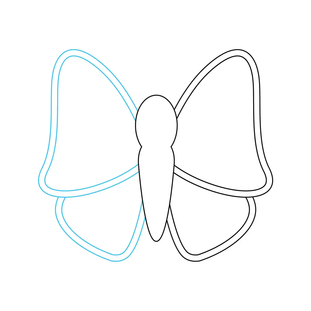 How to Draw A Butterfly Step by Step Step  3