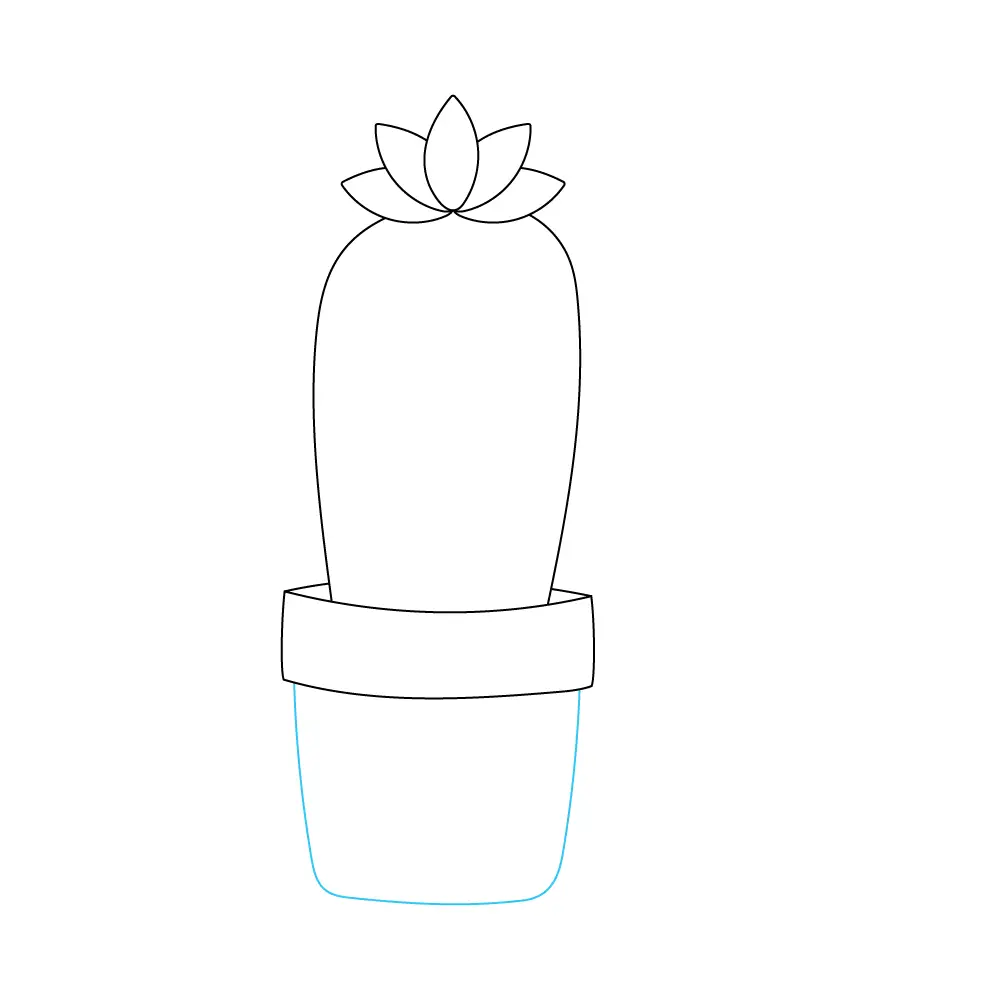 How to Draw A Cactus Flower Step by Step Step  4