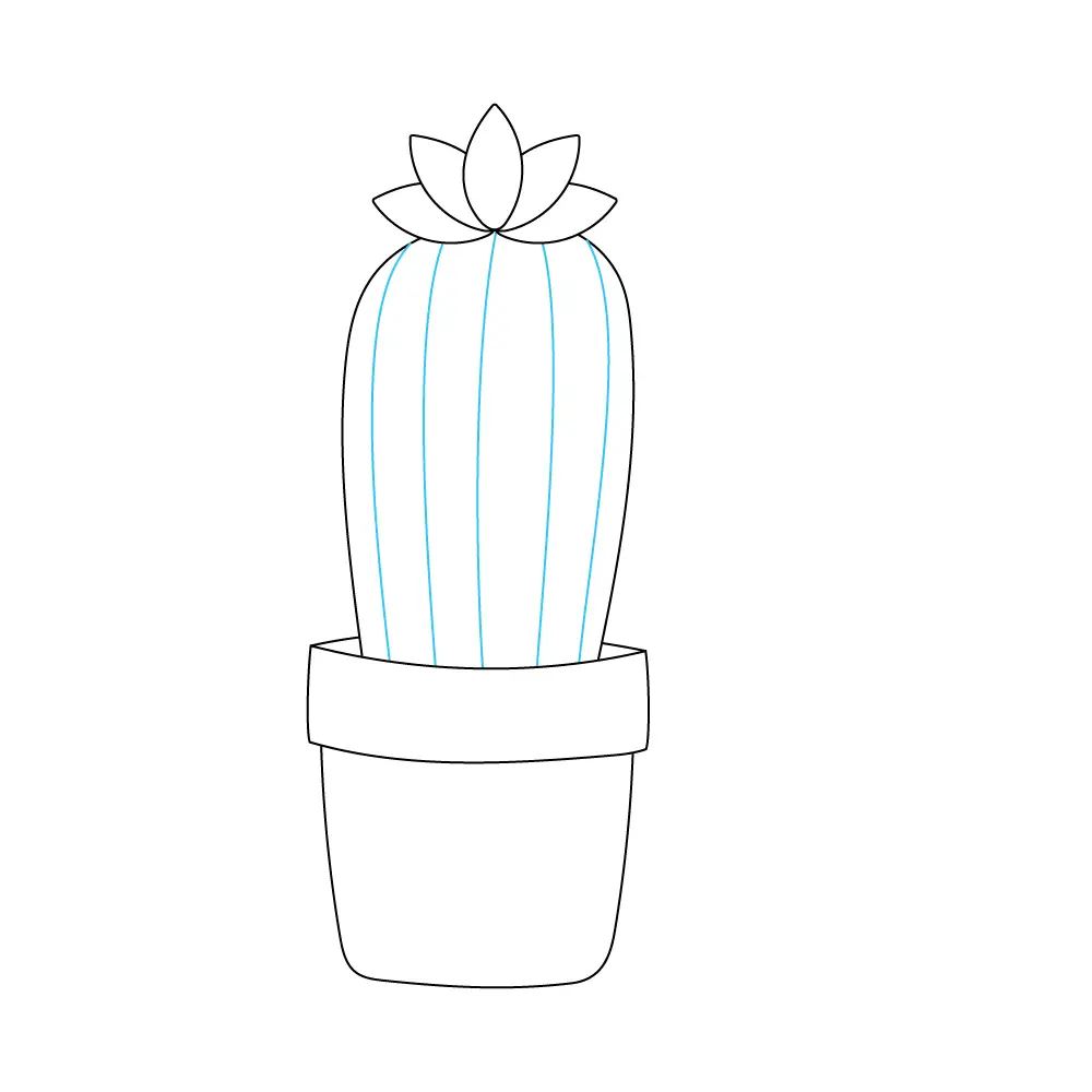 How to Draw A Cactus Flower Step by Step Step  5