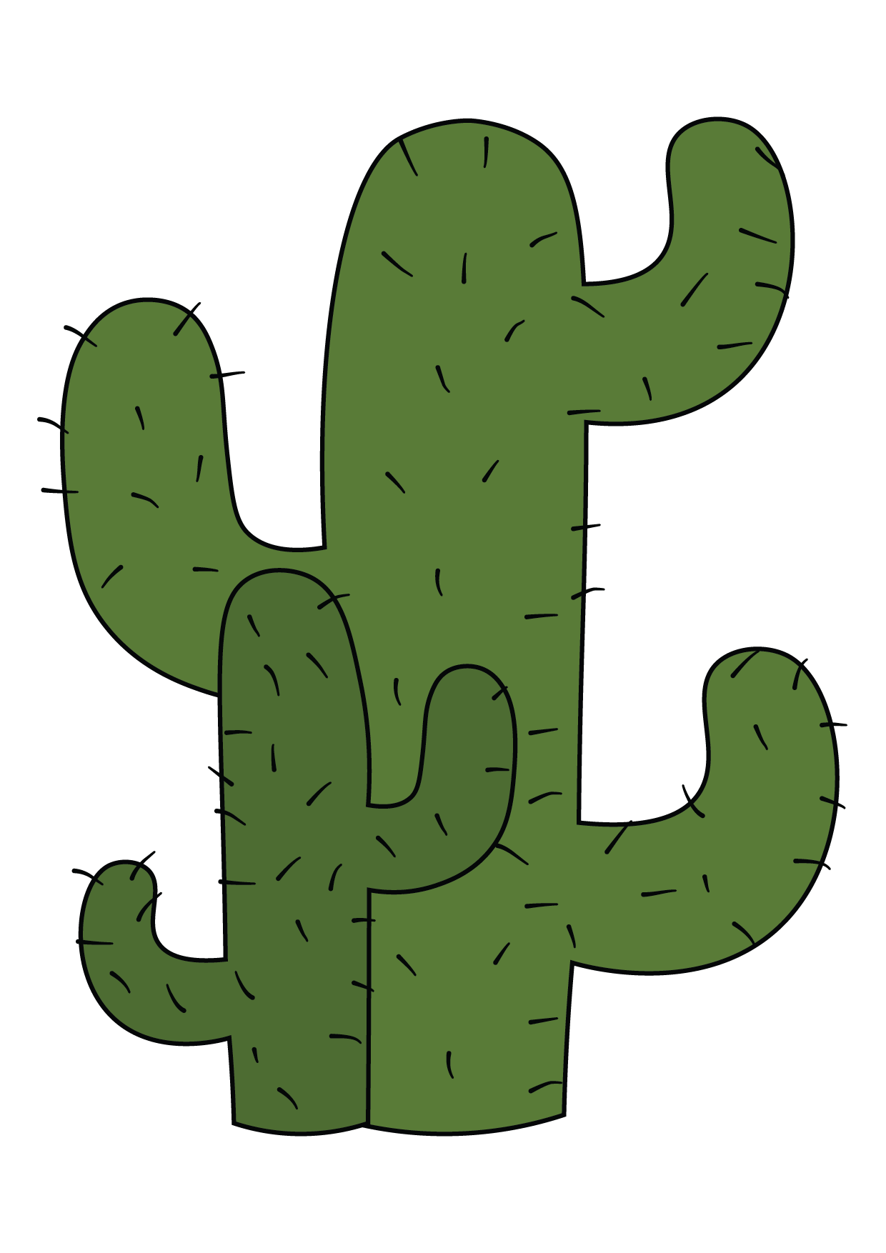 How to Draw A Cactus Step by Step Printable