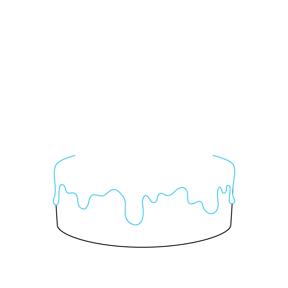 How to Draw A Cake Step by Step Step  2