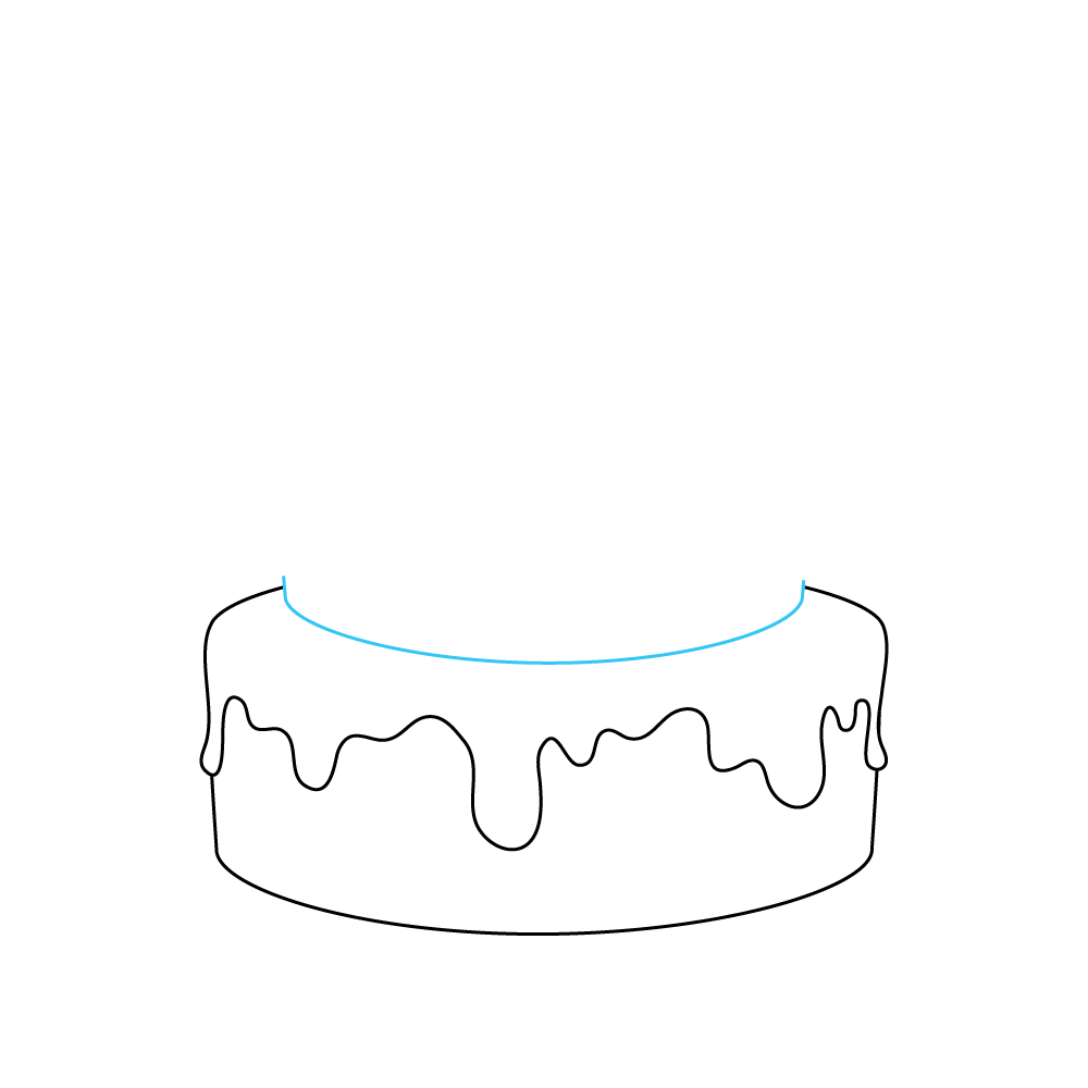 How to Draw A Cake Step by Step Step  3
