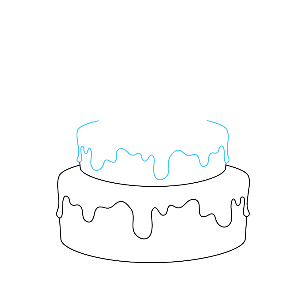 How to Draw A Cake Step by Step Step  4