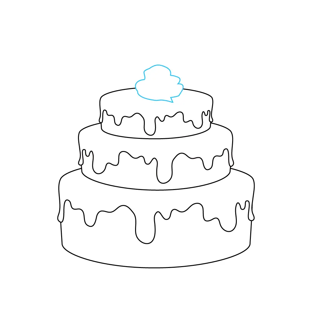 How to Draw A Cake Step by Step Step  7