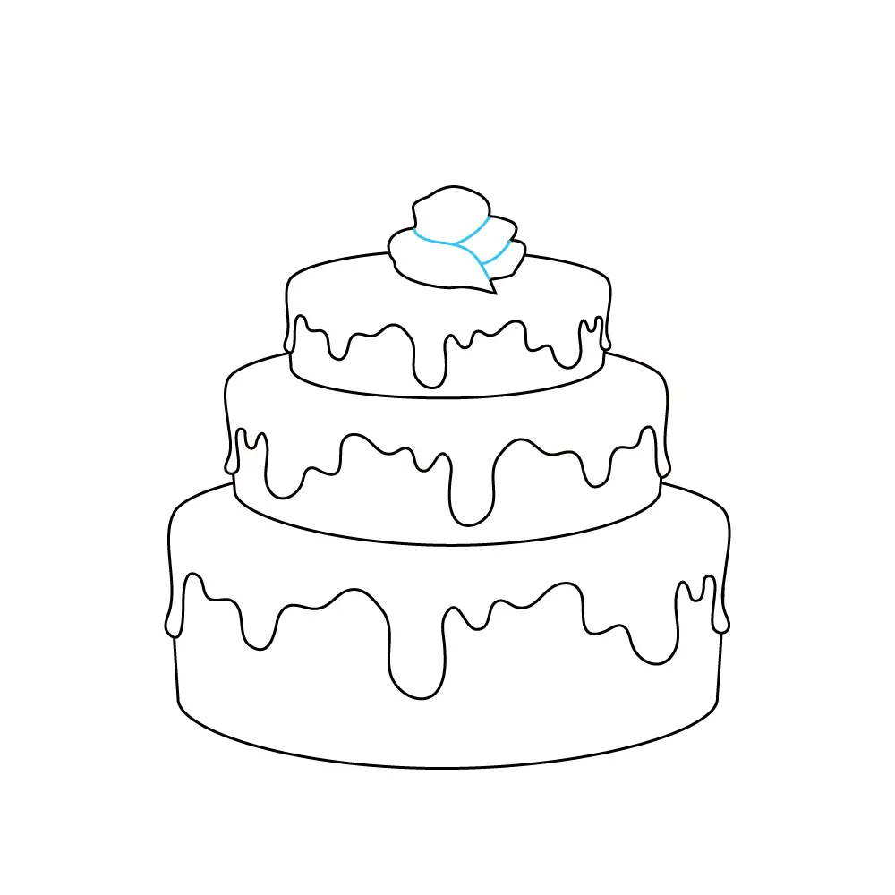How to Draw A Cake Step by Step Step  8