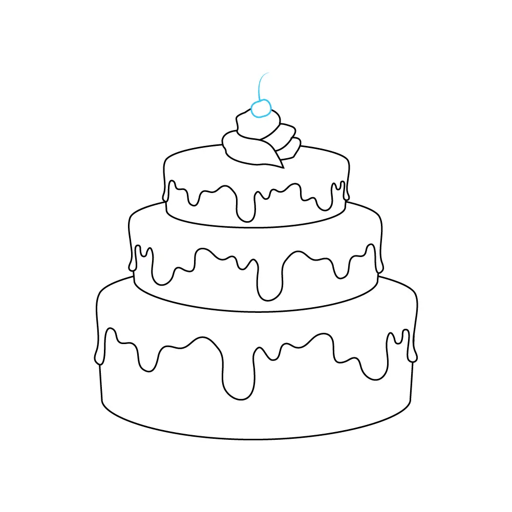 How to Draw A Cake Step by Step Step  9