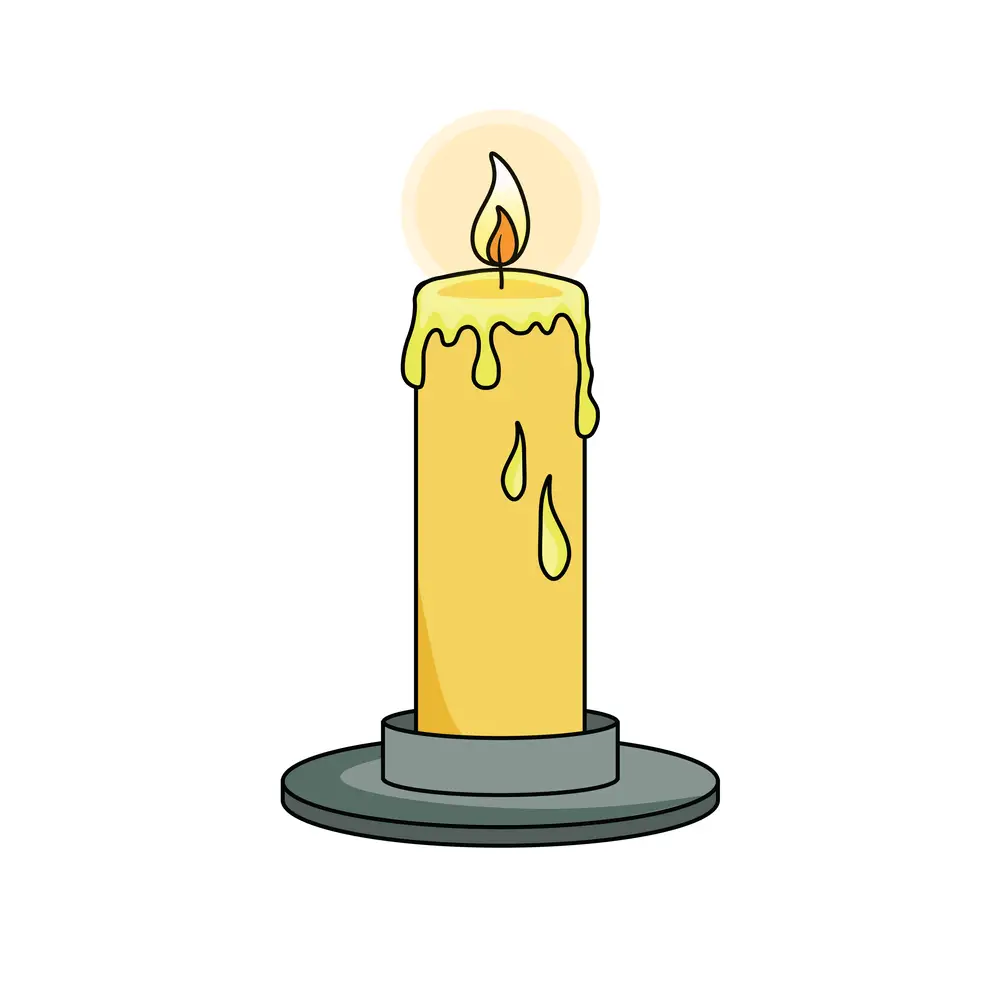 How to Draw A Candle Step by Step Step  10