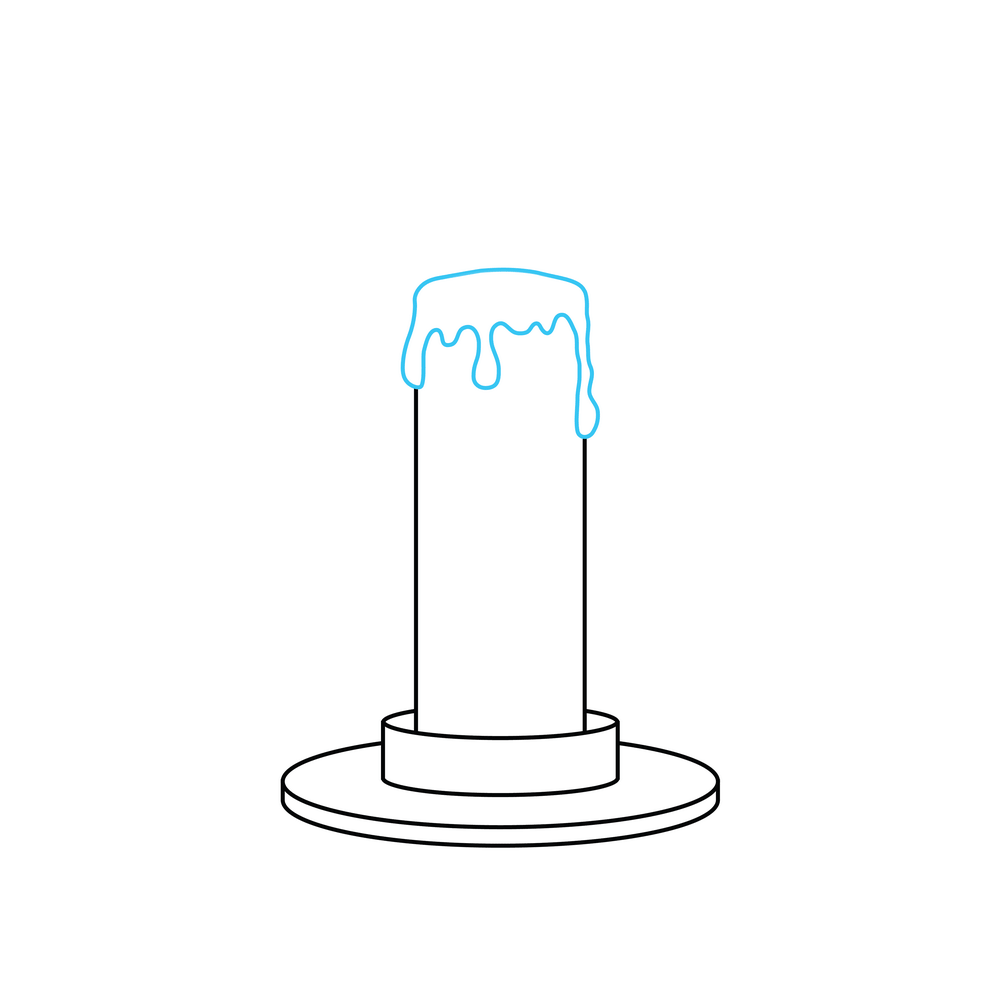 How to Draw A Candle Step by Step Step  5
