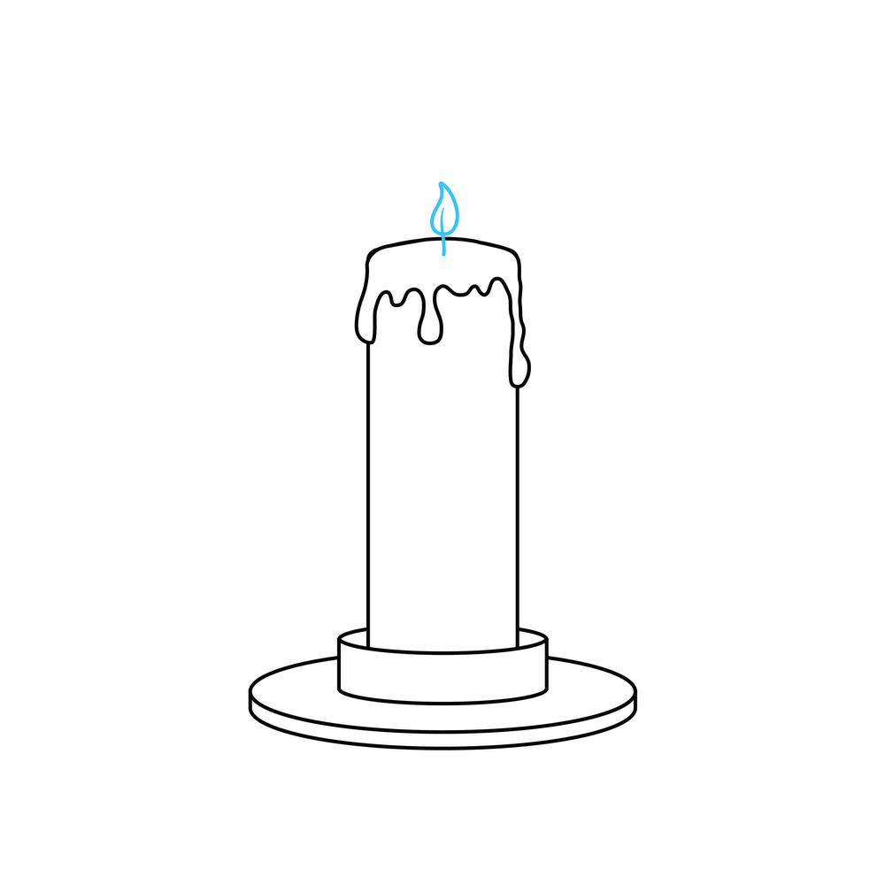 How to Draw A Candle Step by Step Step  6