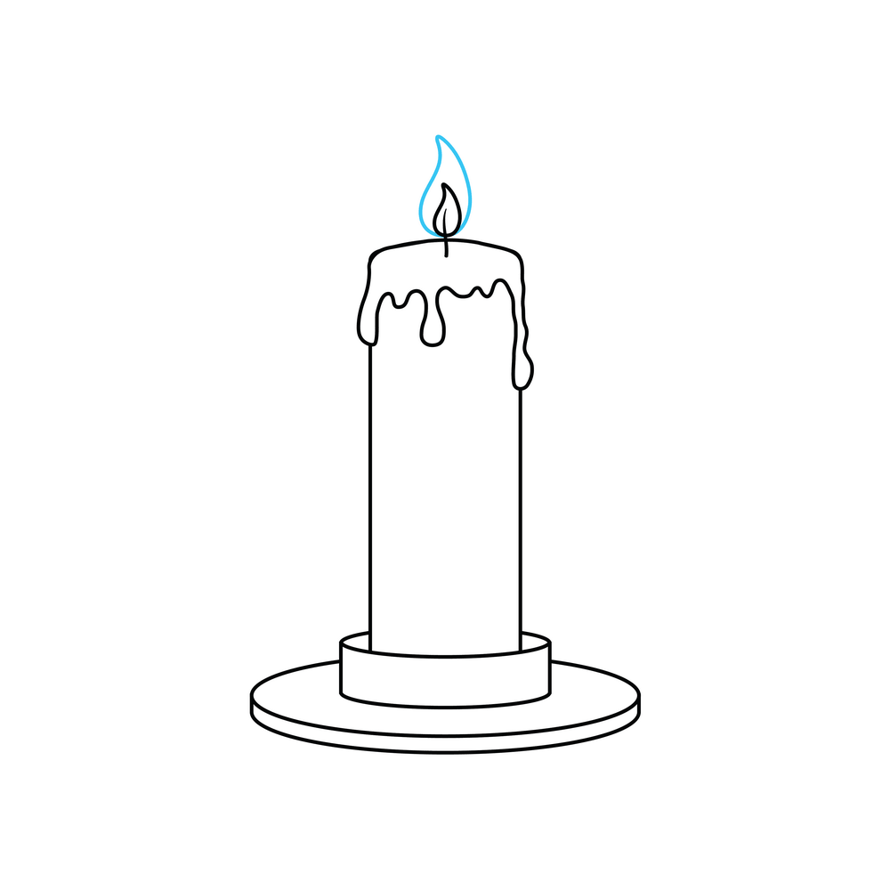 How to Draw A Candle Step by Step Step  7