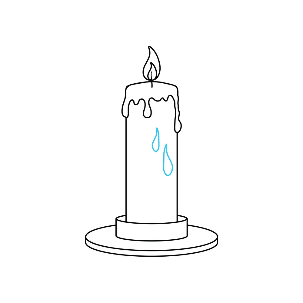 How to Draw A Candle Step by Step Step  8