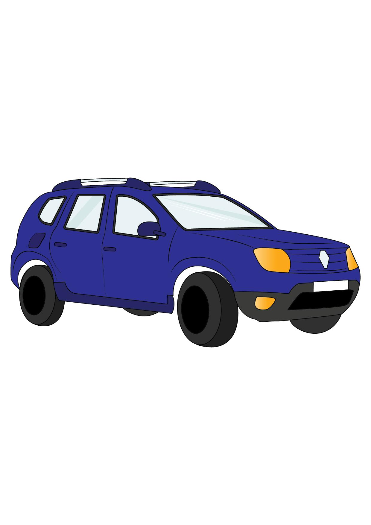 How to Draw A Car Step by Step Printable