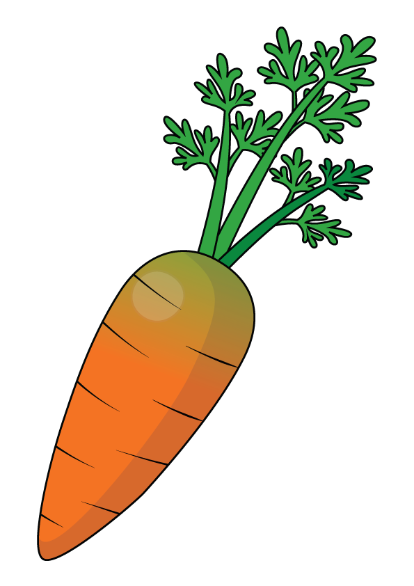 How to Draw A Carrot Step by Step Printable