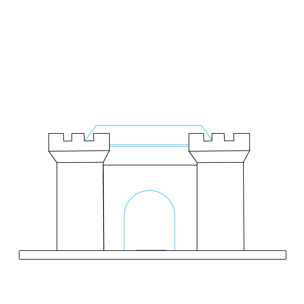 How to Draw A Castle Step by Step Step  3