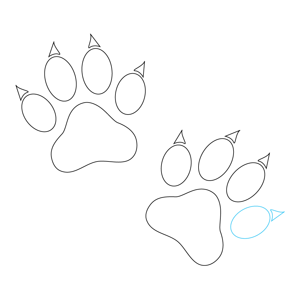 How to Draw A Cat Paw Print Step by Step Step  10