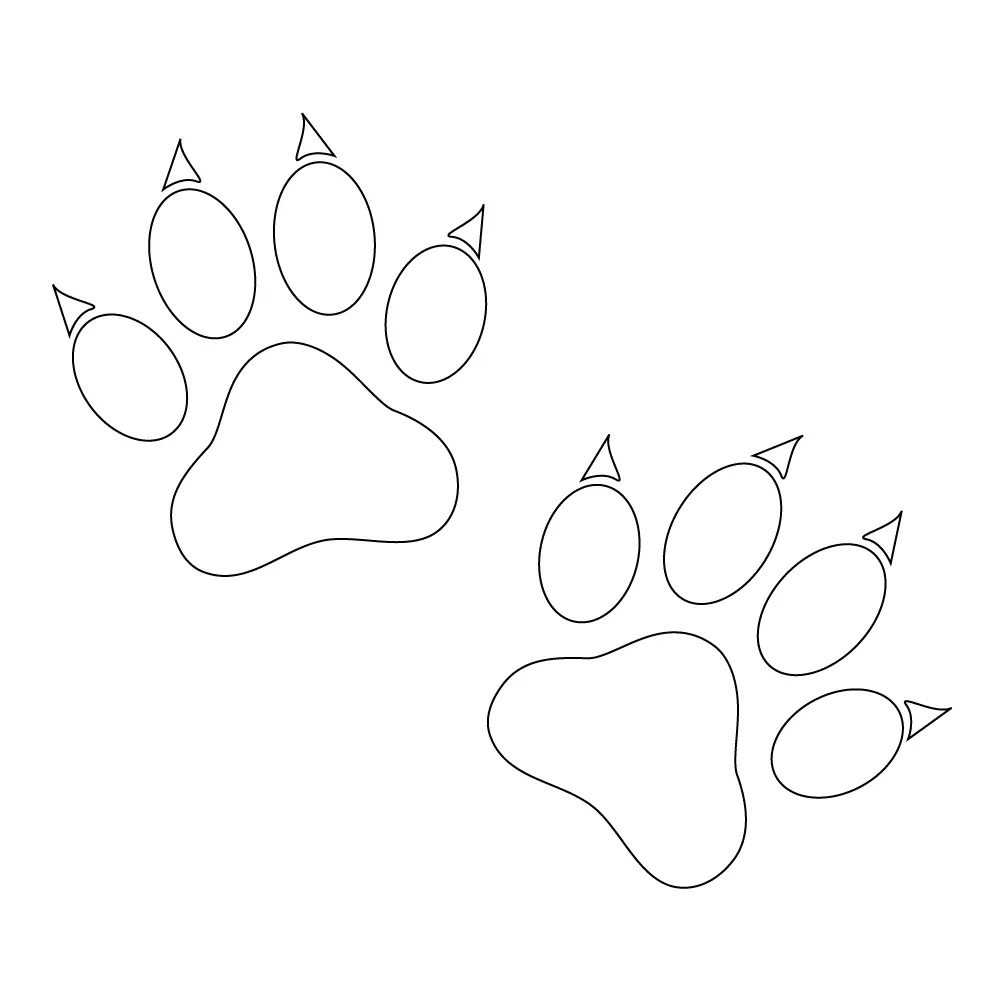 How to Draw A Cat Paw Print Step by Step Step  11