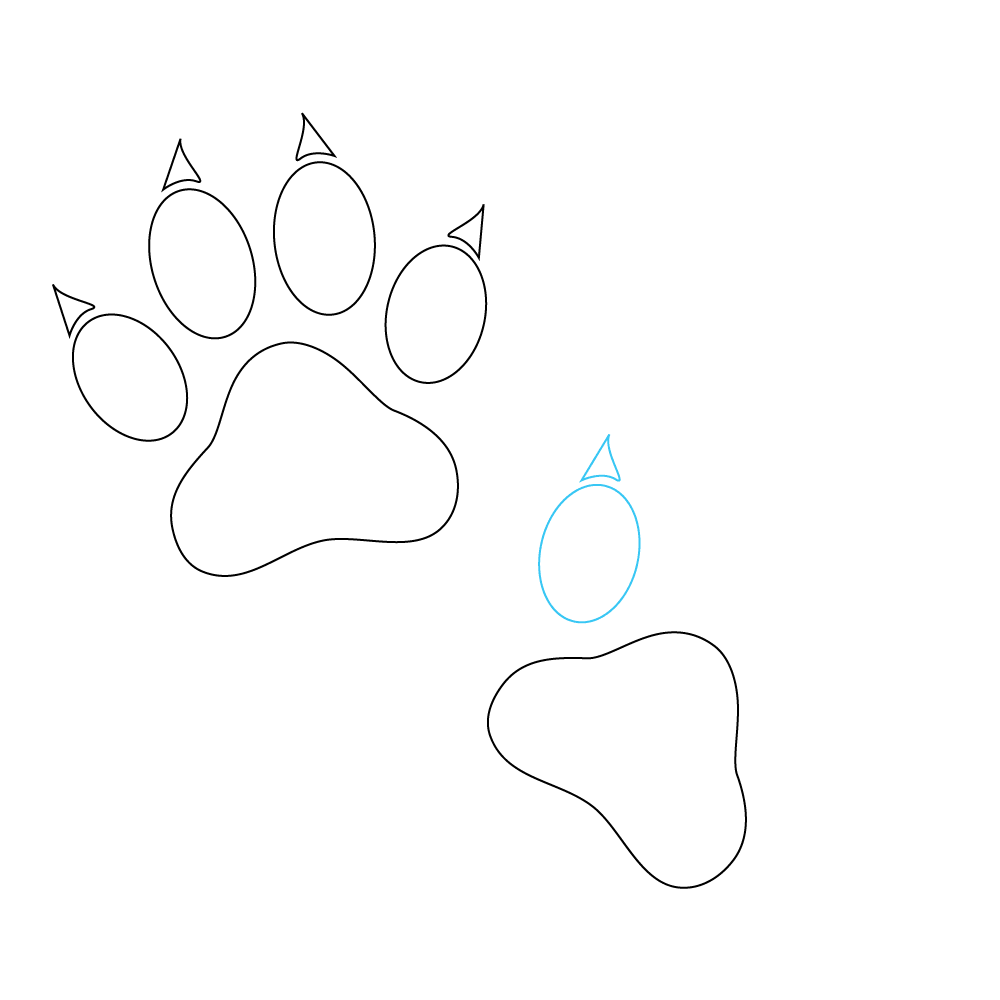 How to Draw A Cat Paw Print Step by Step Step  7