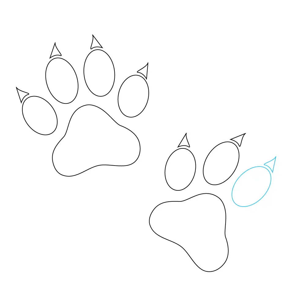 How to Draw A Cat Paw Print Step by Step Step  9