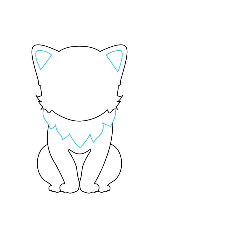 How to Draw A Cat Step by Step Step  4