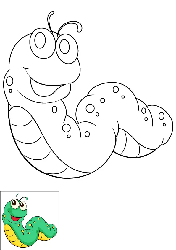 How to Draw A Caterpillar Step by Step Printable Color