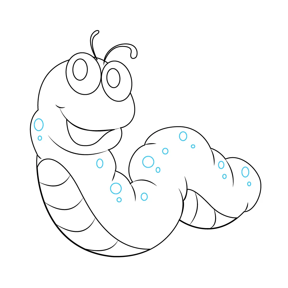 How to Draw A Caterpillar Step by Step Step  10