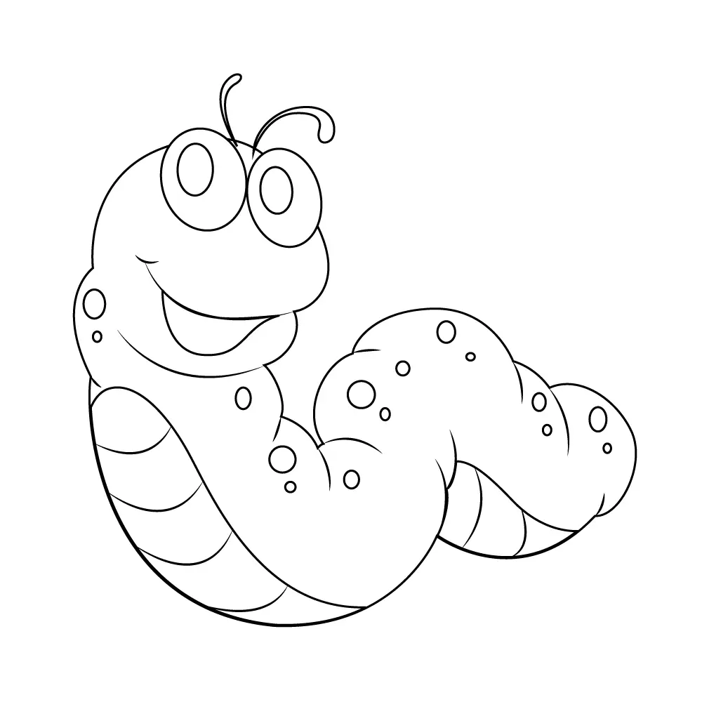 How to Draw A Caterpillar Step by Step Step  11