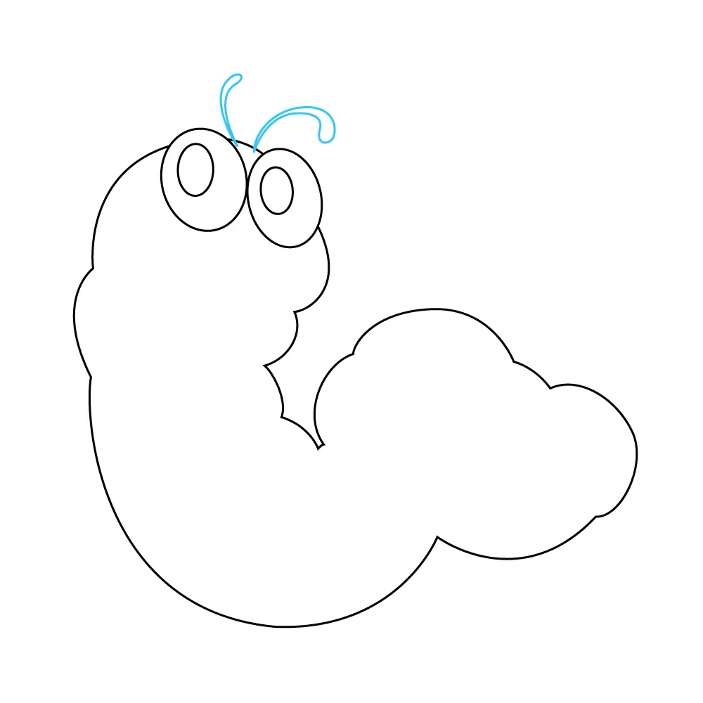 How to Draw A Caterpillar Step by Step Step  5