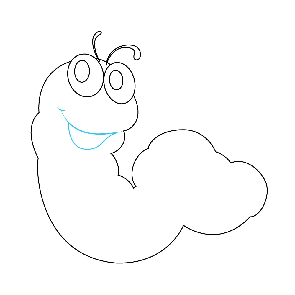 How to Draw A Caterpillar Step by Step Step  6