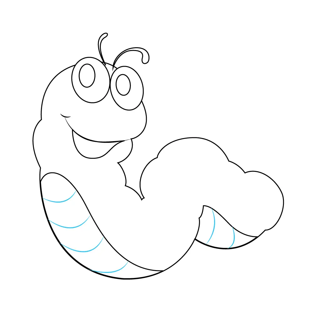 How to Draw A Caterpillar Step by Step Step  8