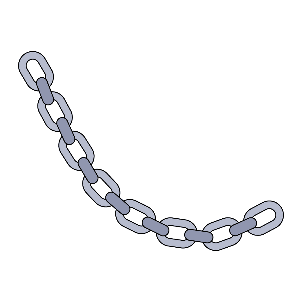 How to Draw A Chain Step by Step Step  10