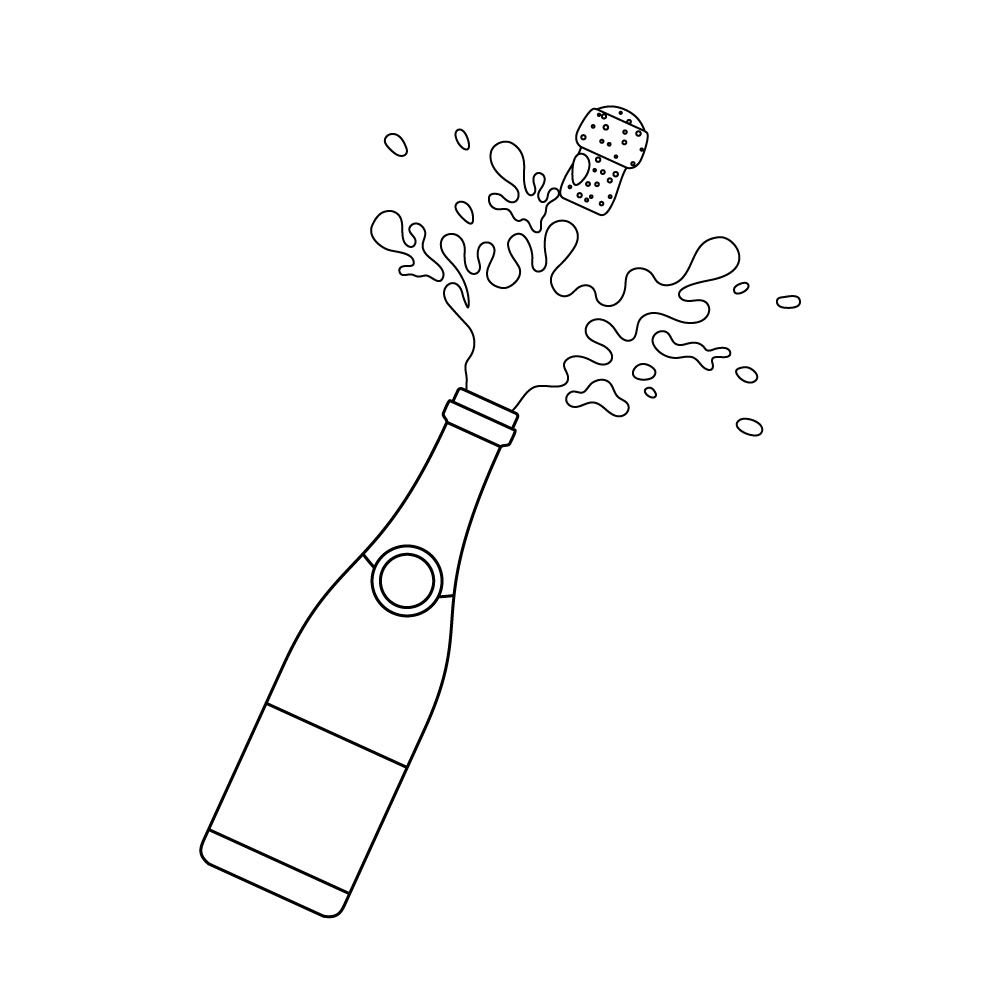 How to Draw A Champagne Bottle Step by Step Step  9