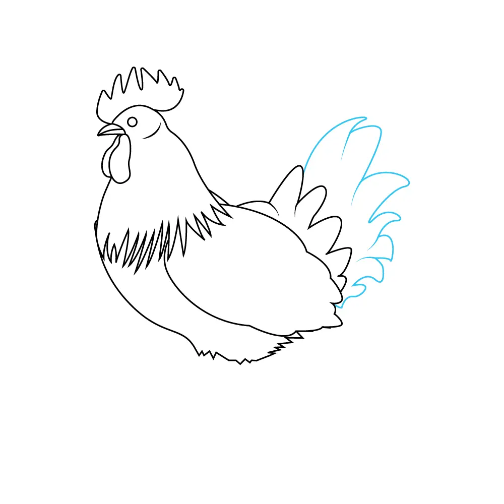 How to Draw A Chicken Step by Step Step  7