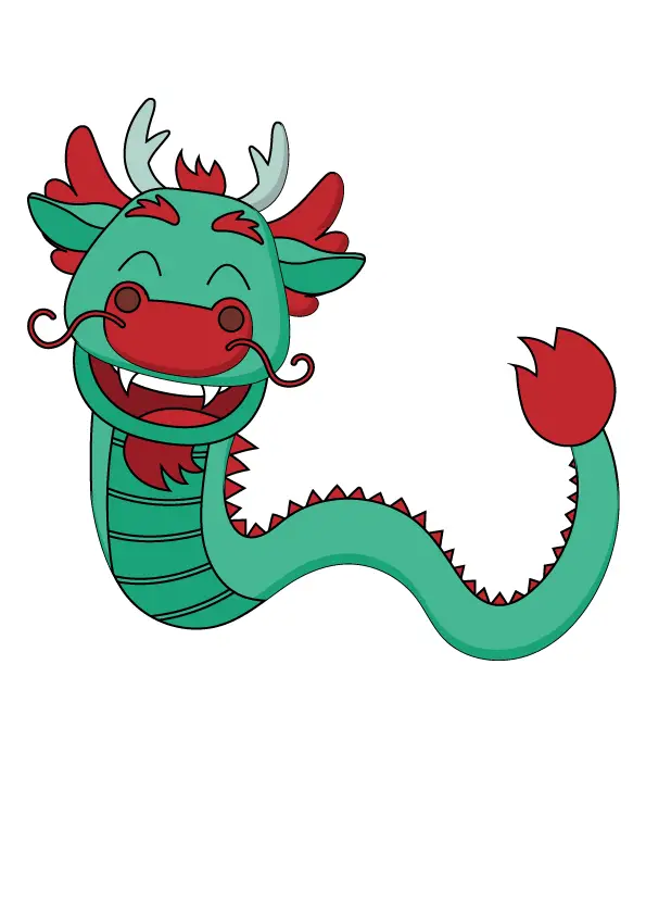 How to Draw A Chinese Dragon Step by Step Printable