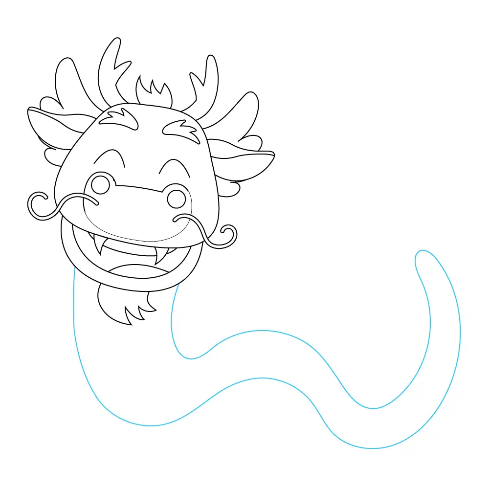 How to Draw A Chinese Dragon Step by Step Step  7