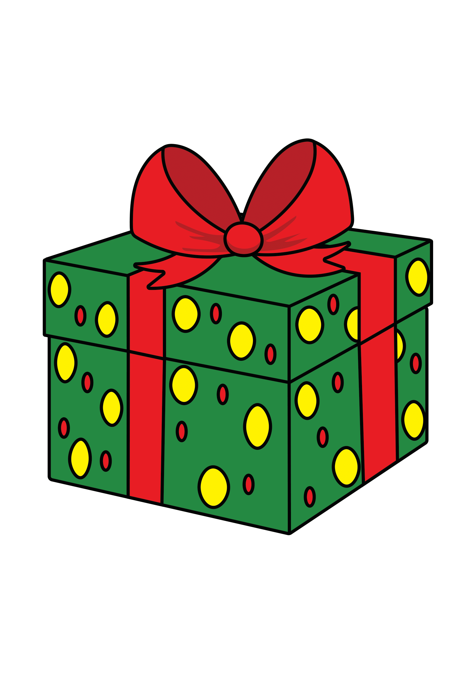 How to Draw A Christmas Present Step by Step Printable