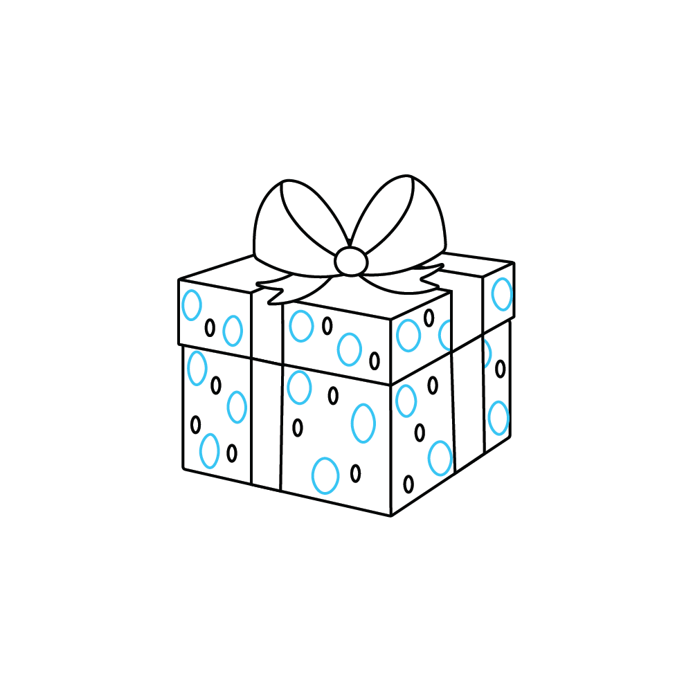 How to Draw A Christmas Present Step by Step