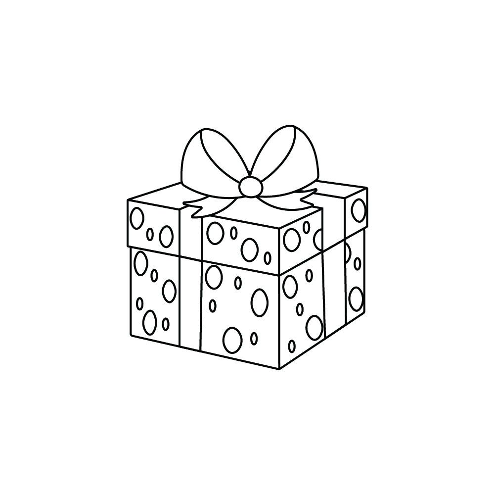 How to Draw A Christmas Present Step by Step Step  8